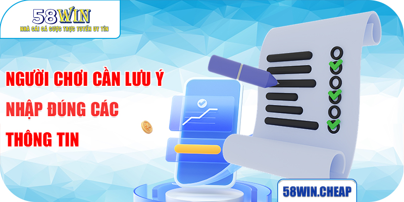 ĐĂNG NHẬP 3 Người chơi cần lưu ý nhập đúng các thông tin