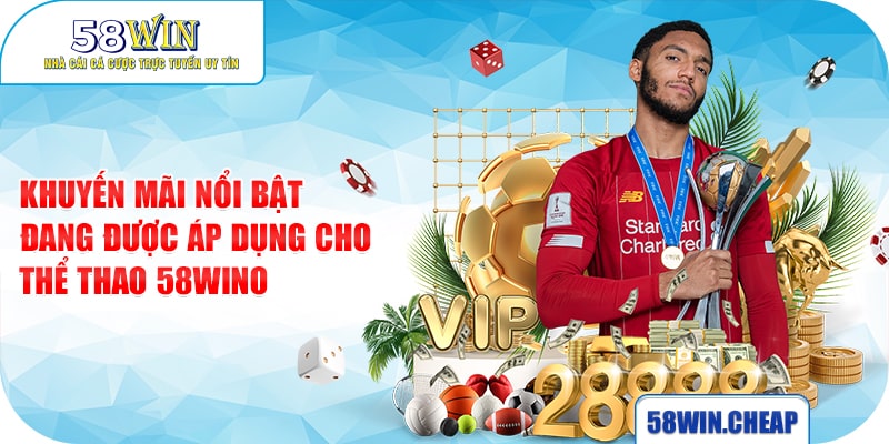 THỂ THAO 5 Khuyến mãi nổi bật đang được áp dụng cho Thể thao 58win